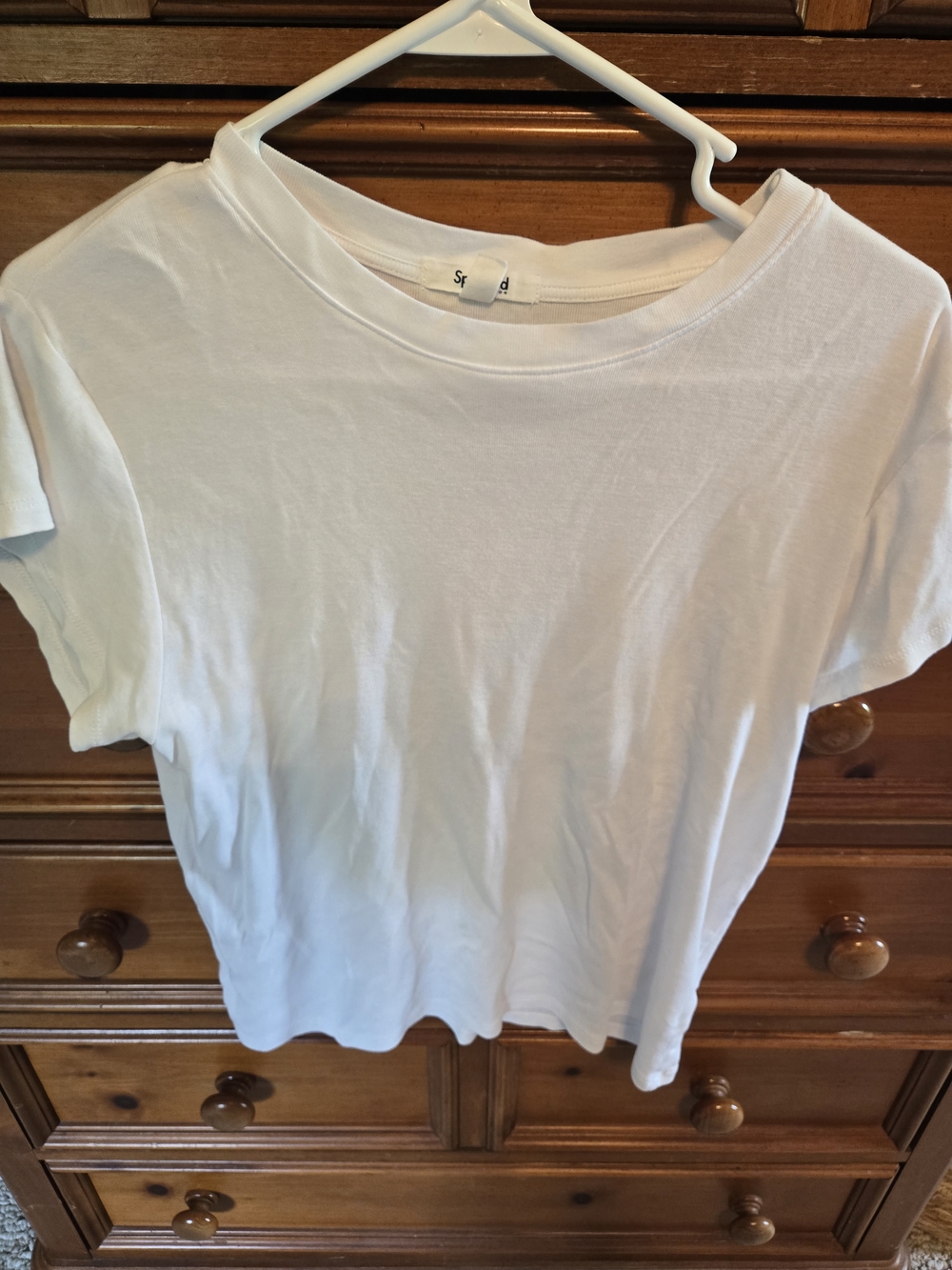 Splendid White Short Sleeve Crewneck Tee